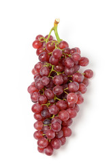 Red grapes on a white background