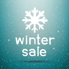 Winter sale snow background