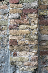 ancient rough brick wall