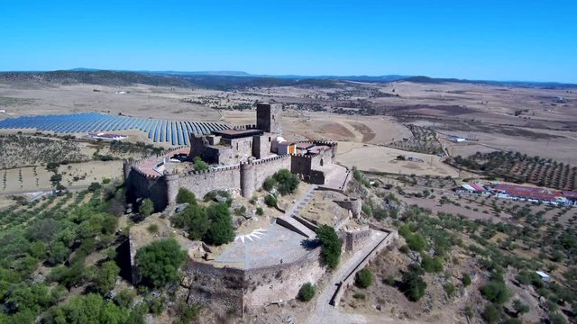 Alconchel, Badajoz desde el aire. Video aereo