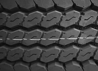 Close up texture of big tires, Texture of tires for truck.