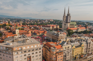 View of Zagreb in Croatia