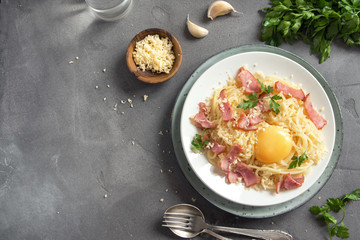 Spaghetti carbonara pasta