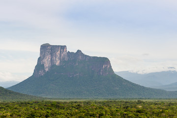 Stunning view of Autana mount as seen from Werodo Viewpoint, in Amazonas state, in southern Venezuela