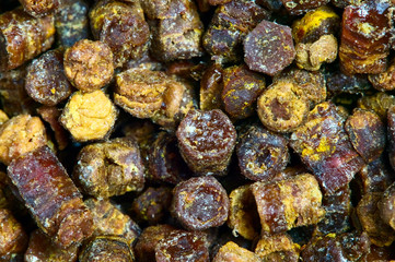 Propolis granules texture, bee product