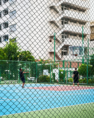 Basketball court.