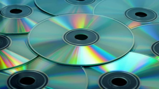 CD Discs Rotating