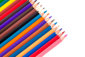 Color pencils isolated on a white background