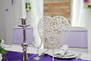 Luxury table setting for wedding