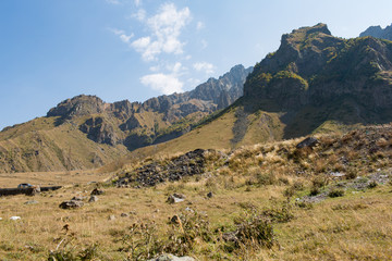 Fototapeta na wymiar Mountains and valleys Georgia