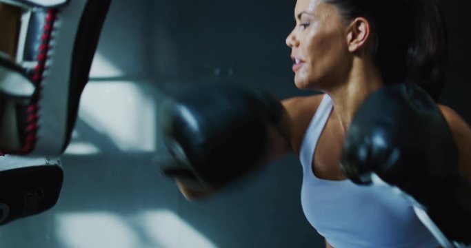 Woman Boxing in the Gym