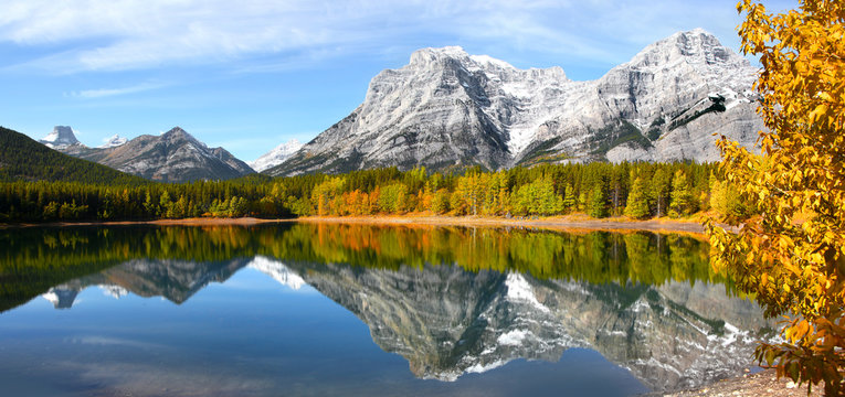 Scenic Wedge pond landscape in Alberta Canada