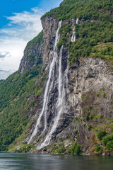 Wasserfall Die sieben Schwestern Norwegen