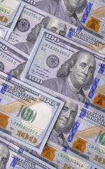 Heep of hundreds american dollars detailed background