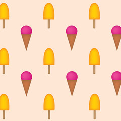 ice cream pattern or background- vector illustration