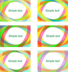 Set of abstract vector colored frames