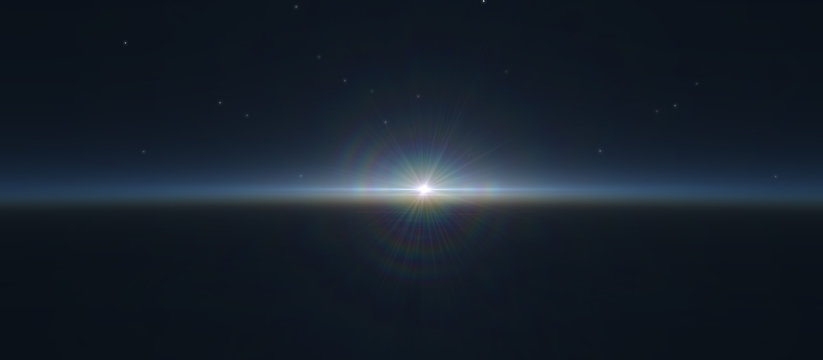 sunrise from space