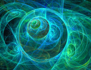 beautiful fractal shell sea green