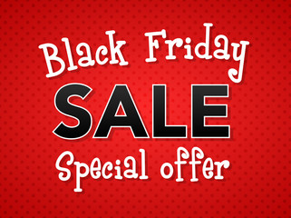 Black Friday Sale - shiny banner or advertisement. Vector.
