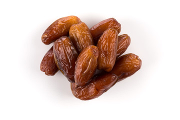 Dates fruits isolated on white background