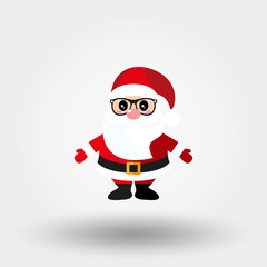 Santa Claus with glasses. Icon. Vector. Flat.