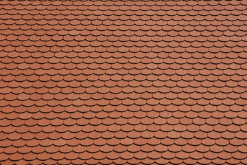 roof of red tiles - texture
