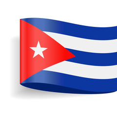 Cuba Flag Vector Label Tag Icon
