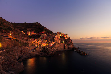 Sunset in Manarola, Cinque Terre, Italy
