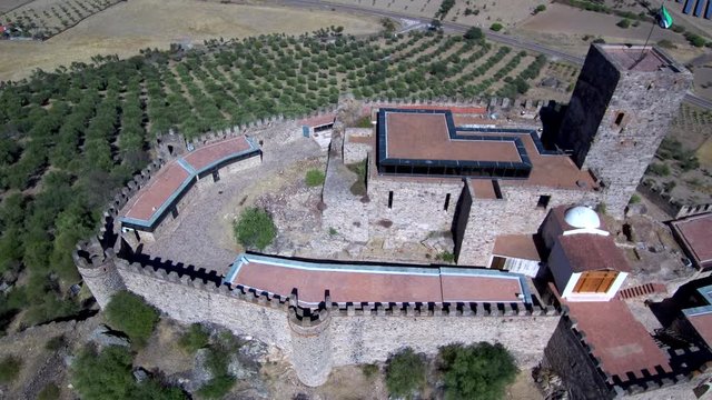 Alconchel, Badajoz desde el aire. Video aereo