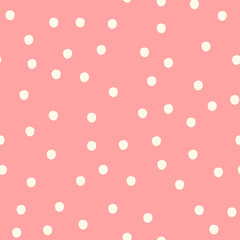 Baby Fun Hand Drawn Dots Asymmetrical Seamless Pattern, Dotted Swiss