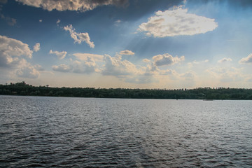 The island of Khortitsa in the middle of the Dnieper