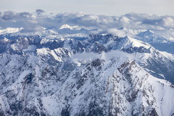 Fototapeta na wymiar Alps in Austrian, aerial view