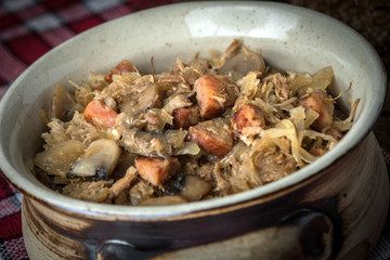 Traditional polish sauerkraut (bigos).