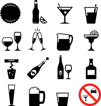 Drink Icons - Black Series