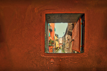 window on channel in Bologna