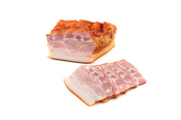 bacon on a white background