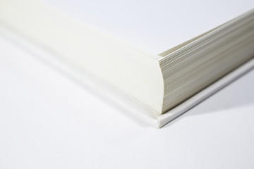 flat, clean white book pages