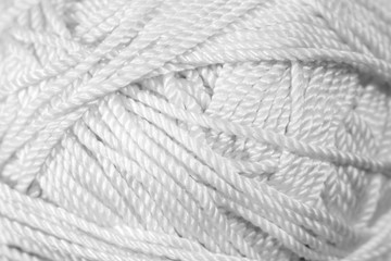 a hank of white nylon thread background texture