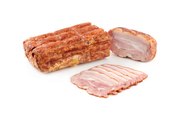 bacon on a white background