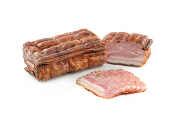 bacon on a white background