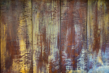 Rough brown- yellow panted wood texture background