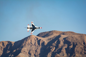 United States Air Force Thunderbirds Flying Nellis Air Force Base Air Show - obrazy, fototapety, plakaty