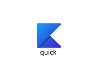letter K logo. paper flip design concept. creative apps template logo vector illustration
