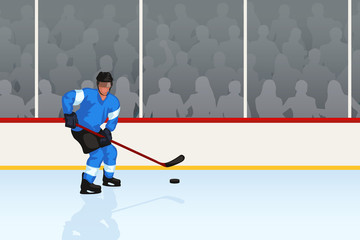Obraz premium hockey player in rink