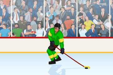 Obraz premium hockey player in a rink