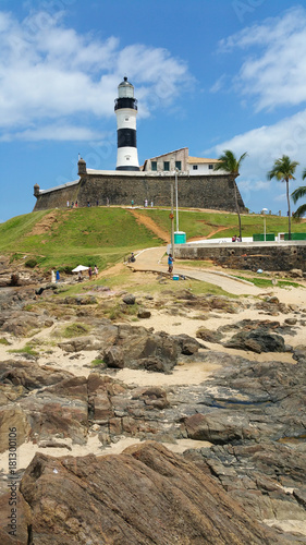 View Of The Barra Lighthouse In Salvador Bahia Brazil