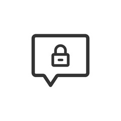 Message 01 Line - Encrypted Conversation Icon