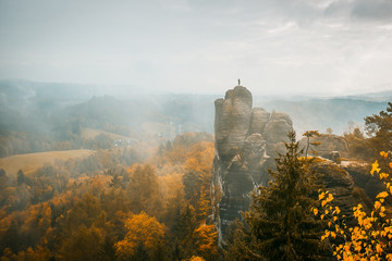 Autumn colors in the Elbe sandstone mountains