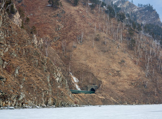 The Circum-Baikal Railway in March, 2009