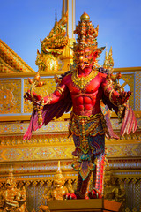 Fototapeta premium Bangkok, Thailand - November 9 2017: The royal crematorium of His Majesty late King Bhumibol Adulyadej built for the royal funeral at Sanam Luang